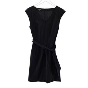 Escada Sport Black Midi Dress Sze Medium 38 Sheath Sleeveless Coctail Party